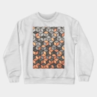 Concrete and Copper Cubes Crewneck Sweatshirt